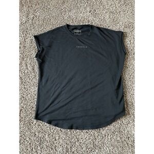 Youngla Black Capped Sleeveless T Shirt Athletic Gym Mens Size XL